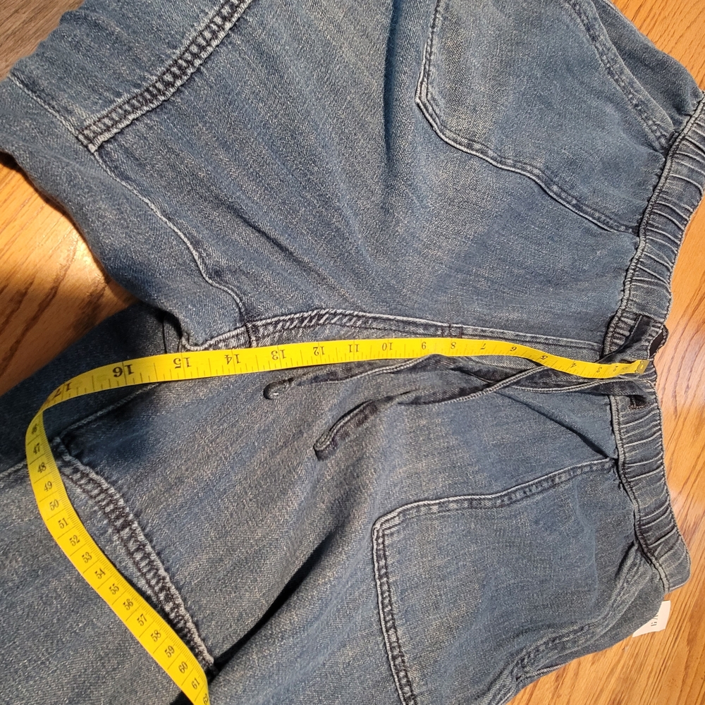 GAP Blue High Rise Wide-Leg Denim Trousers Size XL - Picture 6 of 11